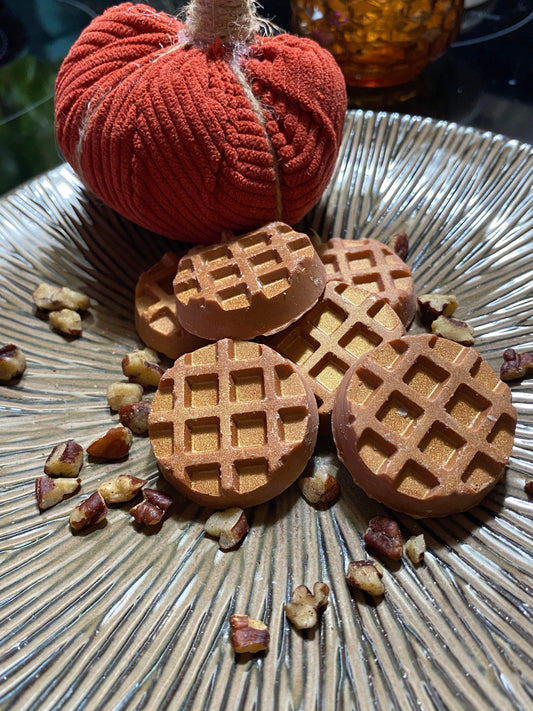 Pumpkin pecan waffles