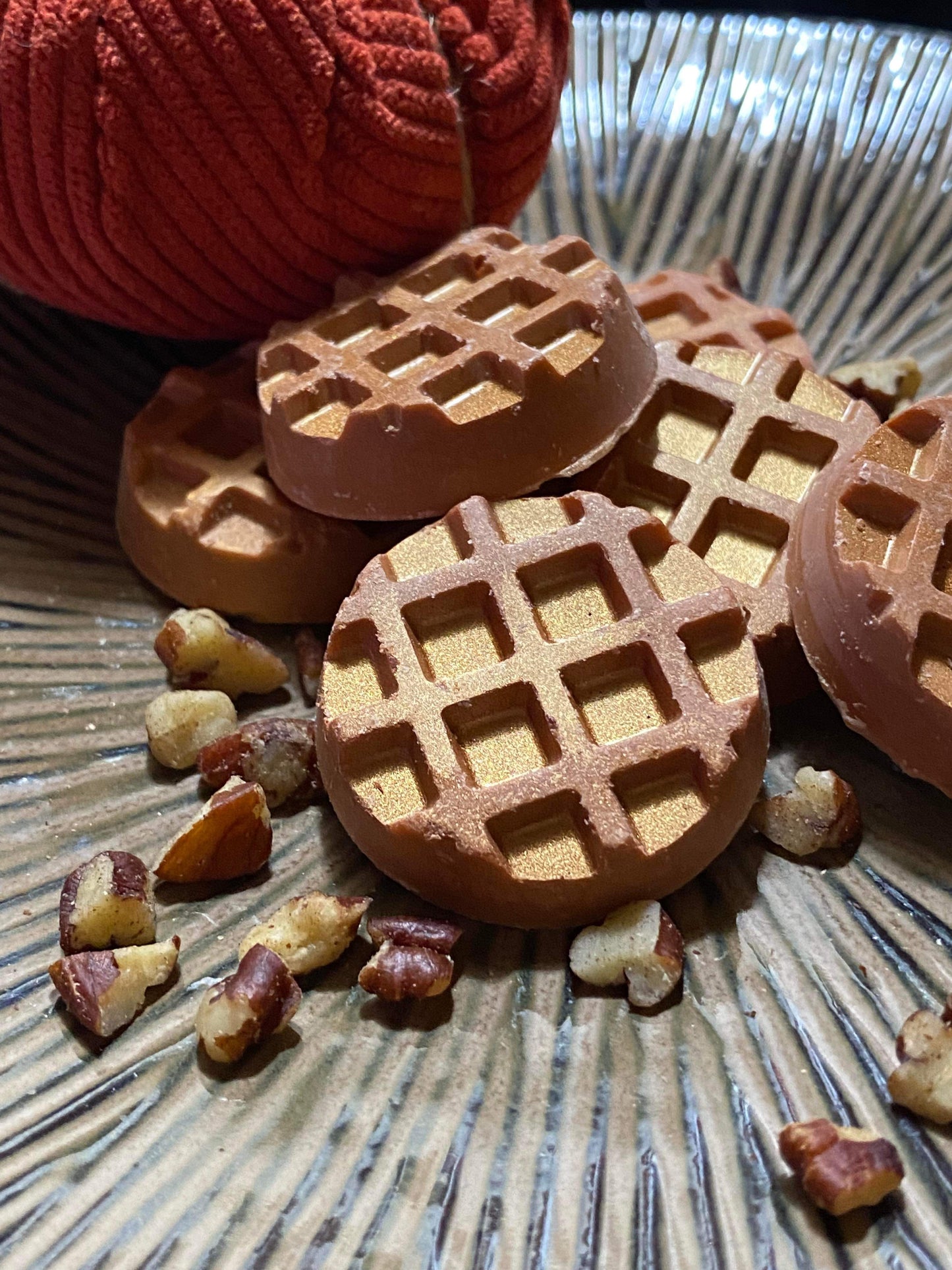 Pumpkin pecan waffles